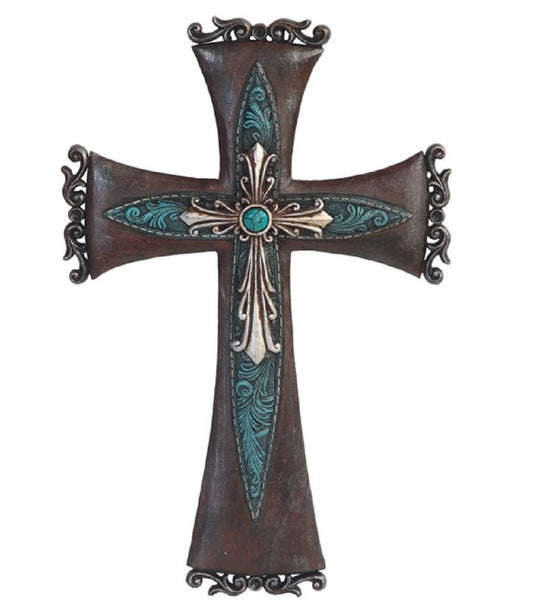 ICE ARMOR 15.75"H Decorative Wall Cross Religious Statue Home Decoration Figurine