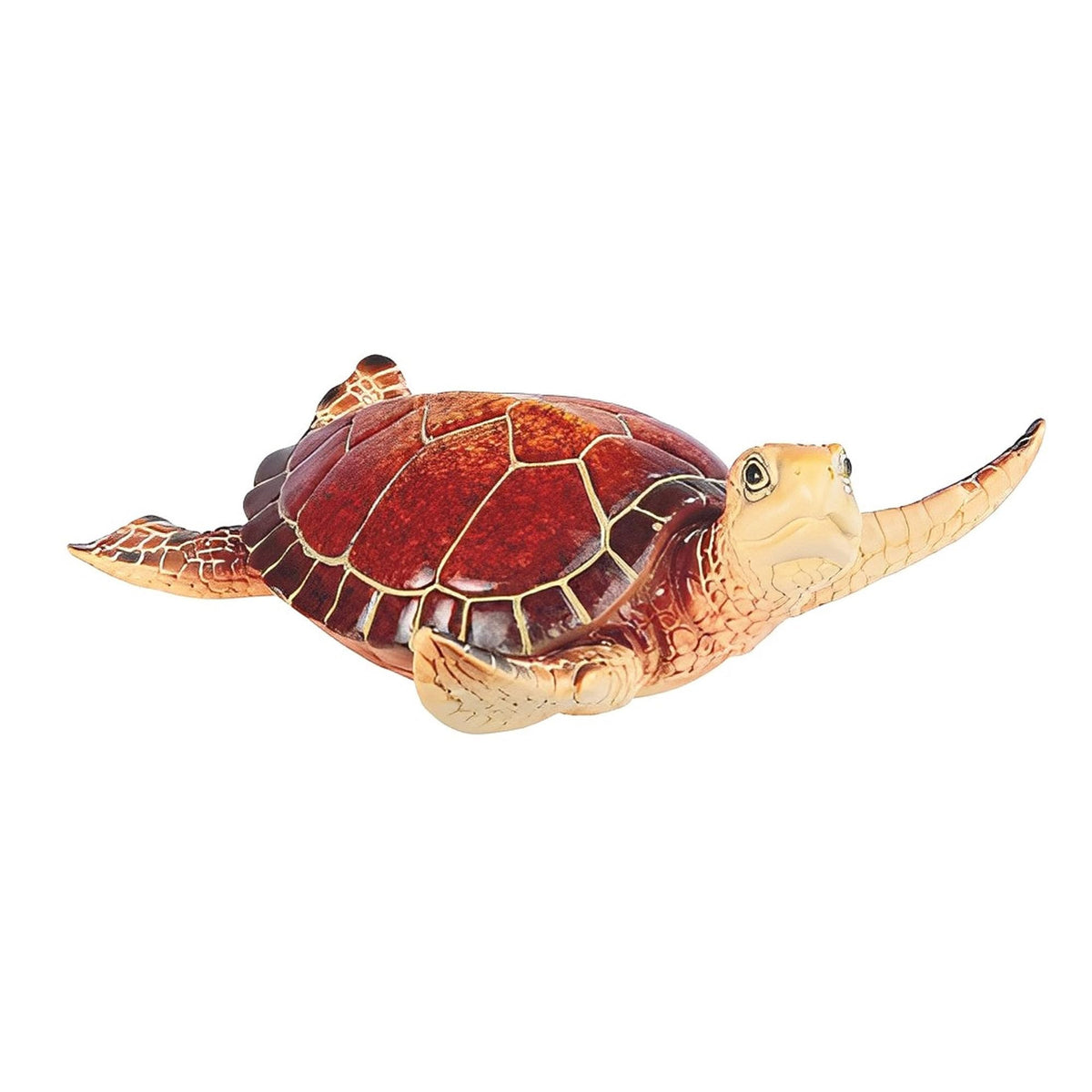 ICE ARMOR 6" W Brown Sea Turtle Swimming Statue Marine Life Decoration Figurine