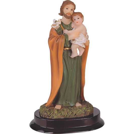 ICE ARMOR 5" H Saint Joseph Holding Baby Jesus Statue Holy Figurine Religious Decoration