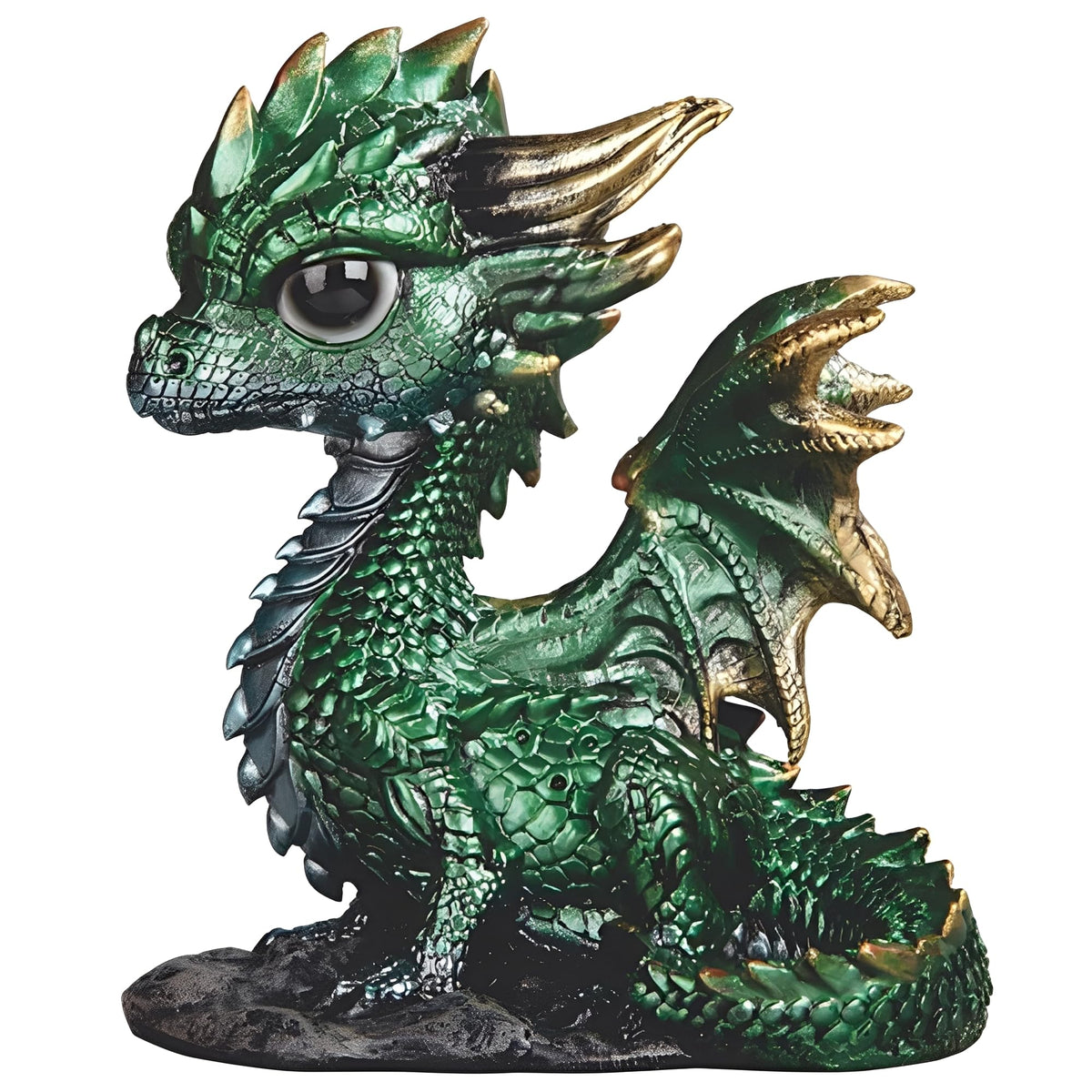 ICE ARMOR 5" H Green Cute Dragon Figurine Statue Sculpture Ornament Decoration Home/Room Decor and Gift Ideas for Housewarming, Holidays and Birthdays Great Collectible Addition
