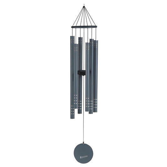 ICE ARMOR 43" Long Metallic Gray Traditional Tuned Wind Chime