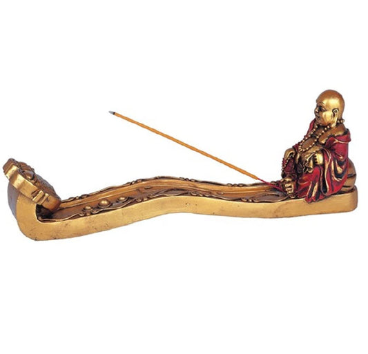 ICE ARMOR 10" W Maitreya Buddha Incense Burner Incense Sticks Holder Home Decoration