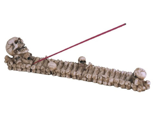 ICE ARMOR 10" W Skull Incense Burner Incense Sticks Holder Fantasy Decoration Figurine
