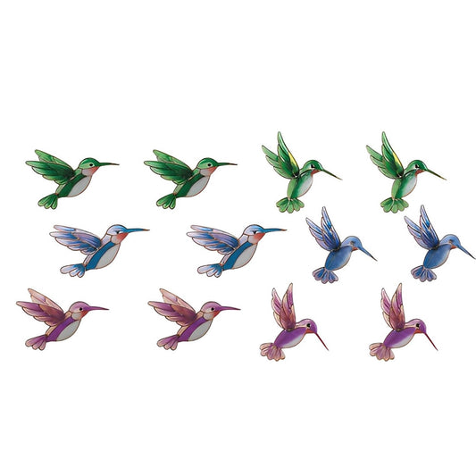 ICE ARMOR 12-PC Hummingbird Magnets 3" H Decoration Figurine