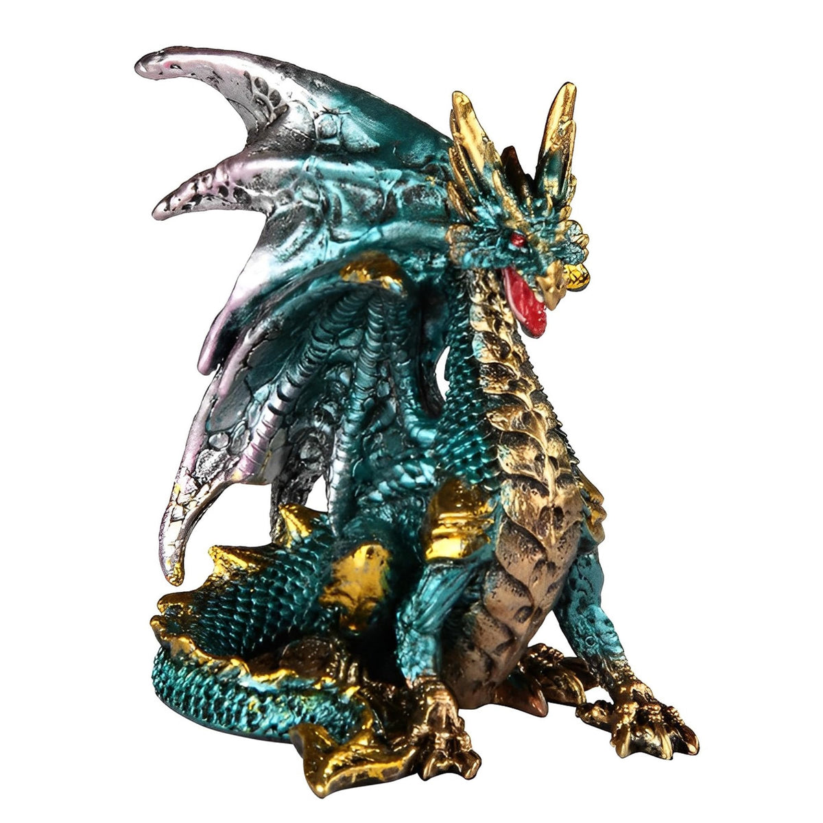 ICE ARMOR 3.75" W Blue Dragon Statue Fantasy Decoration Figurine