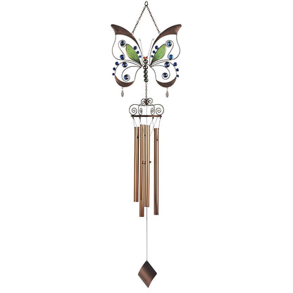 ICE ARMOR 33" Long Butterfly Wind Chime with Gem