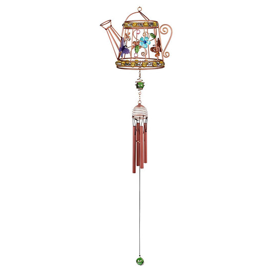 ICE ARMOR 33" Long BF Watering Can Wind Chime with Copper Gem