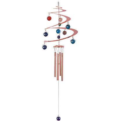 ICE ARMOR 27" Long Spiral Wind Chime with Copper Gem