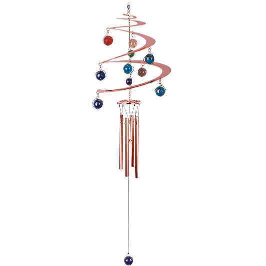 ICE ARMOR 27" Long Spiral Wind Chime with Copper Gem