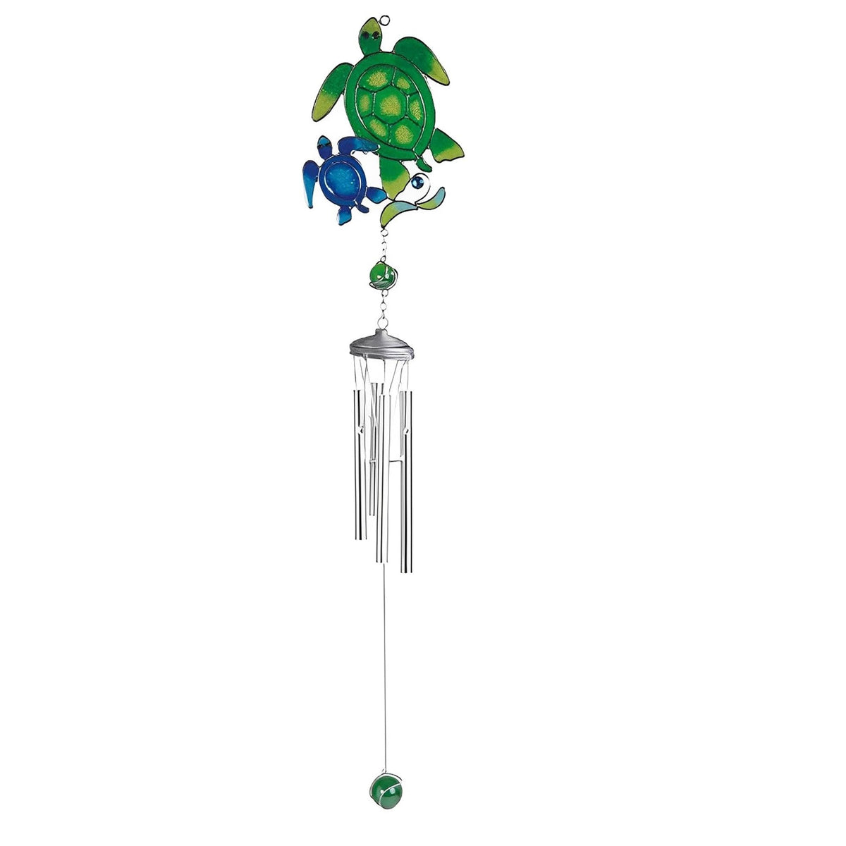 ICE ARMOR 28" Long Blue and Green Sea Turtle Suncatcher Wind Chime Marine Life Garden Patio Decoration