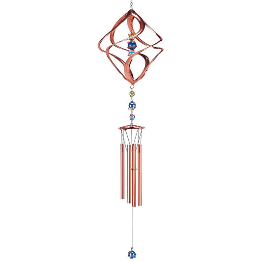 ICE ARMOR 35" Long Spiral Wind Chime with Copper Gem