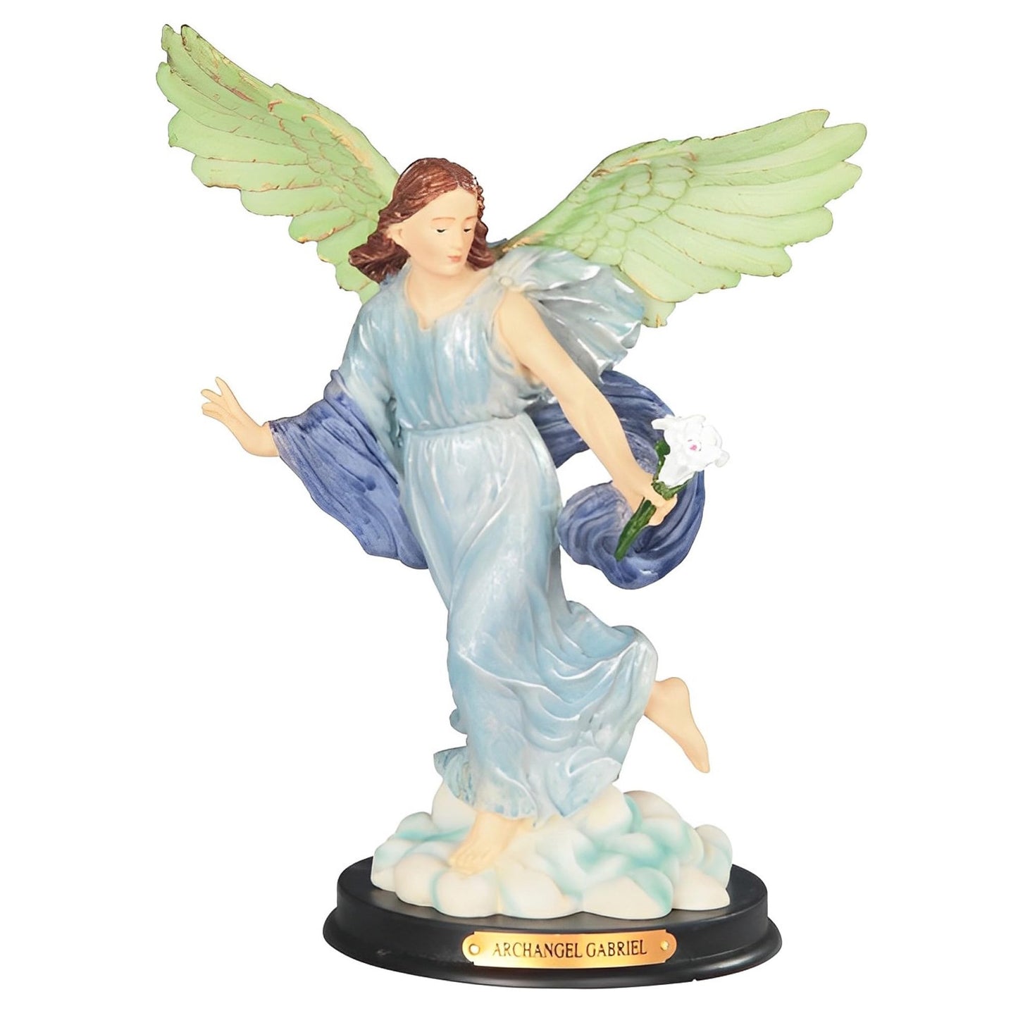 ICE ARMOR 10" H Archangel Gabriel Statue The Messenger Angel Holy Figurine Religious Decoration