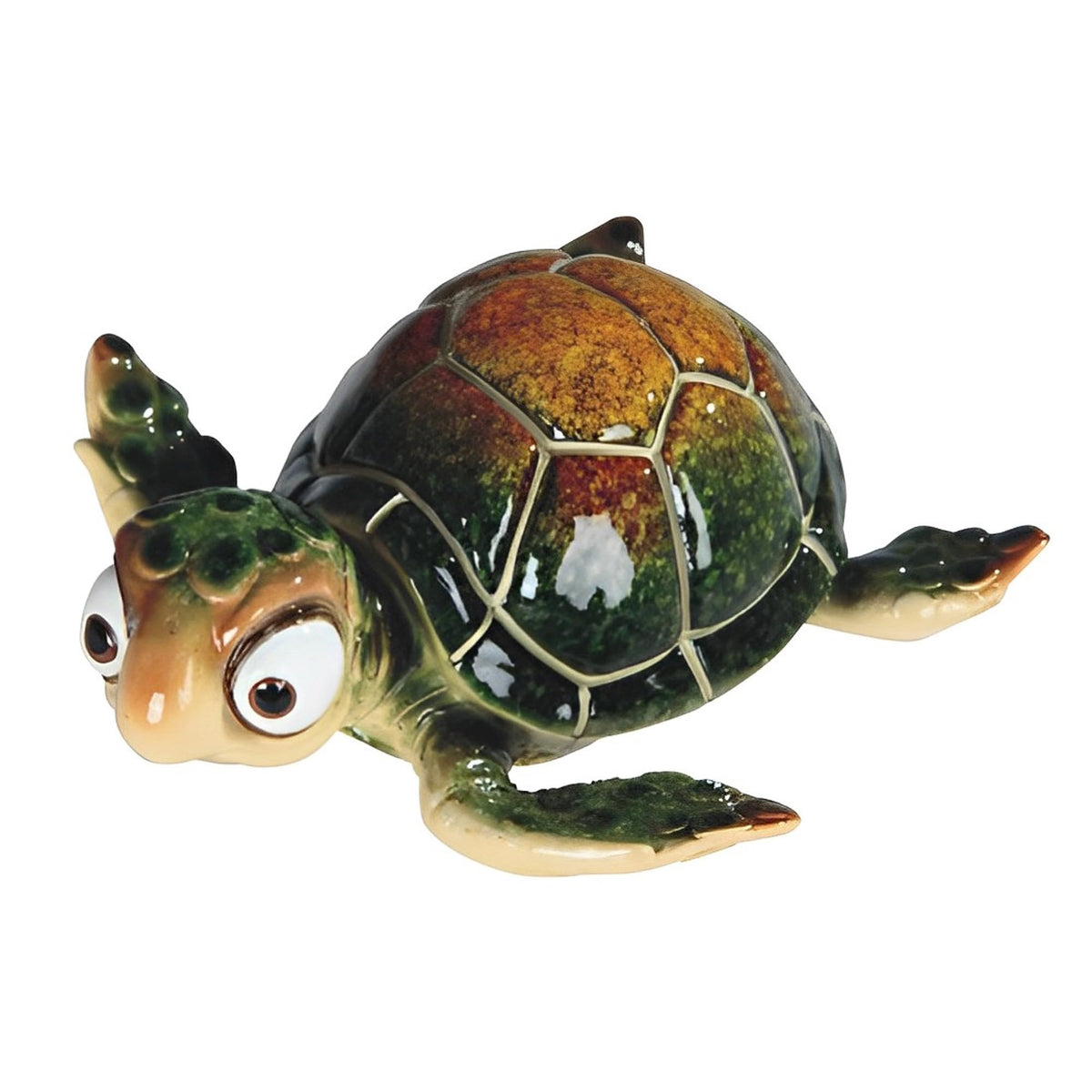 ICE ARMOR 6" W Miniature Cute Green Sea Turtle Statue Marine Life Decoration Figurine