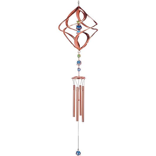ICE ARMOR 31" Long Spiral Wind Chime with Copper Gem