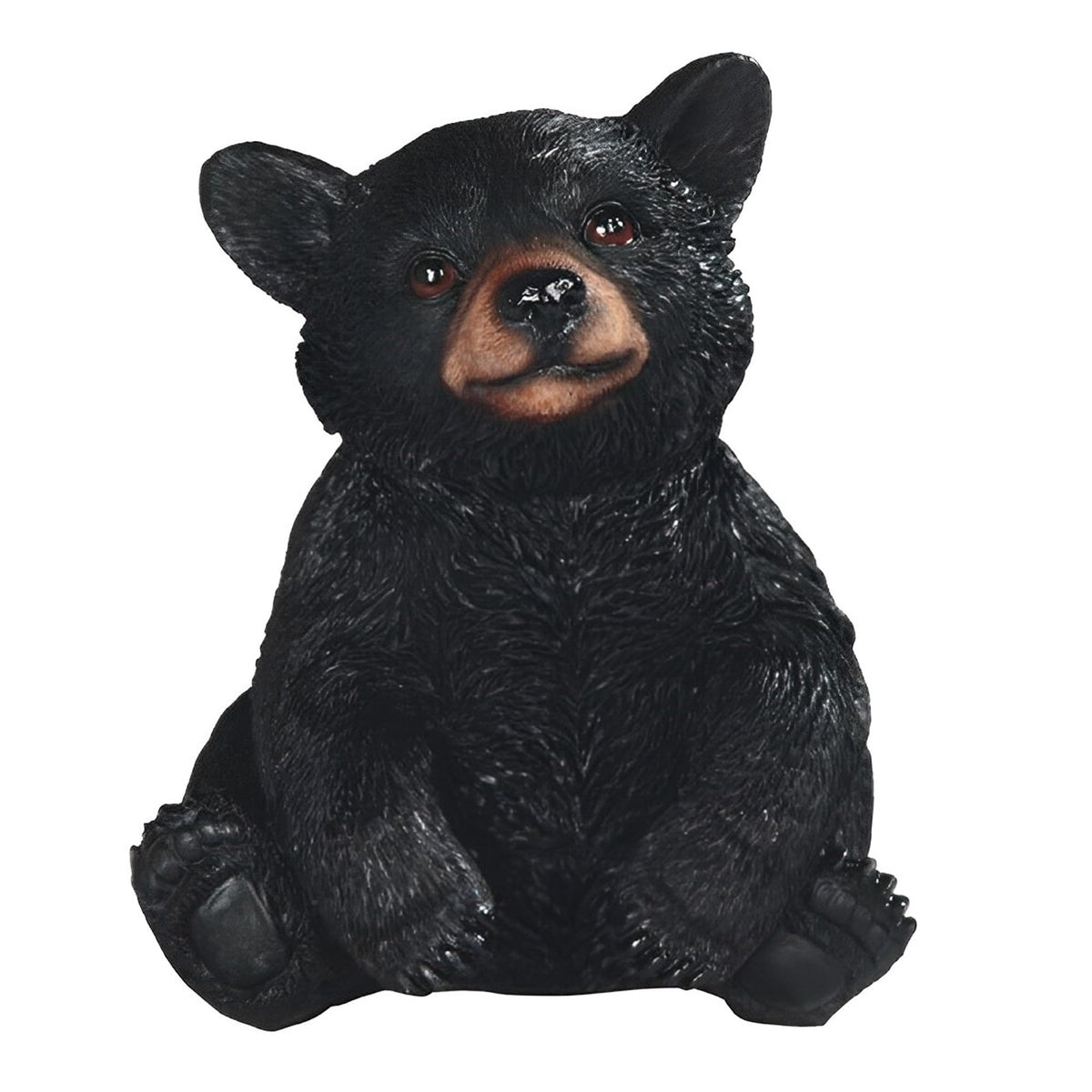 ICE ARMOR 6" H Black Baby Bear Sitting Statue Decoration Figurine