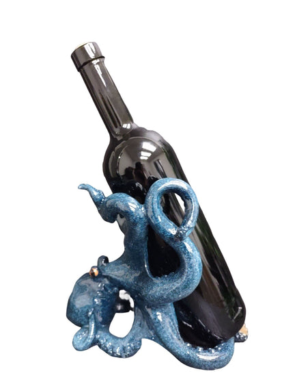 ICE Armor Decorative Wine Bottle Holder, Wine Rest Statue, Home Decor Wine Display Table Centerpiece for Tabletops and Counters, Wine Lovers Gift