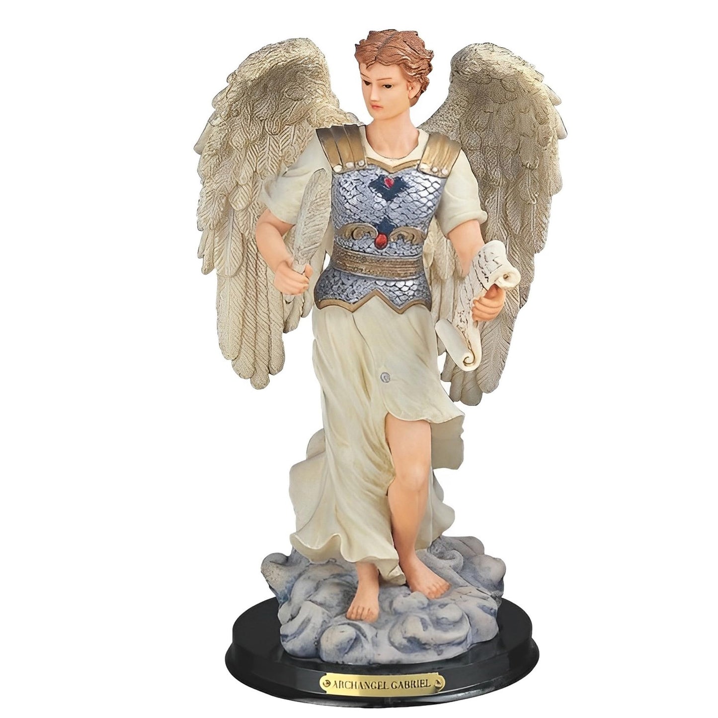 ICE ARMOR 12" H Archangel Gabriel Statue The Messenger Angel Holy Figurine Religious Decoration
