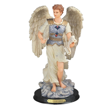 ICE ARMOR 12" H Archangel Gabriel Statue The Messenger Angel Holy Figurine Religious Decoration