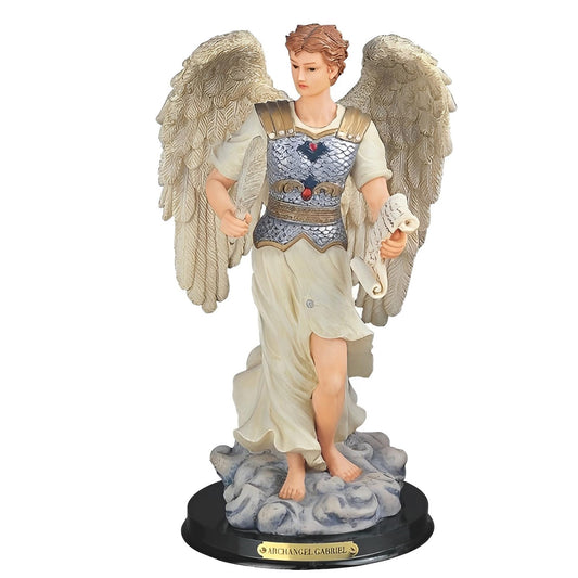 ICE ARMOR 12" H Archangel Gabriel Statue The Messenger Angel Holy Figurine Religious Decoration