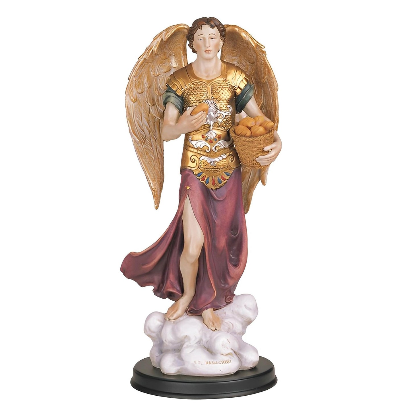 ICE ARMOR 12" H Archangel Barachiel Statue Chief of The Guardian Angels Holy Figurine Religious Decoration