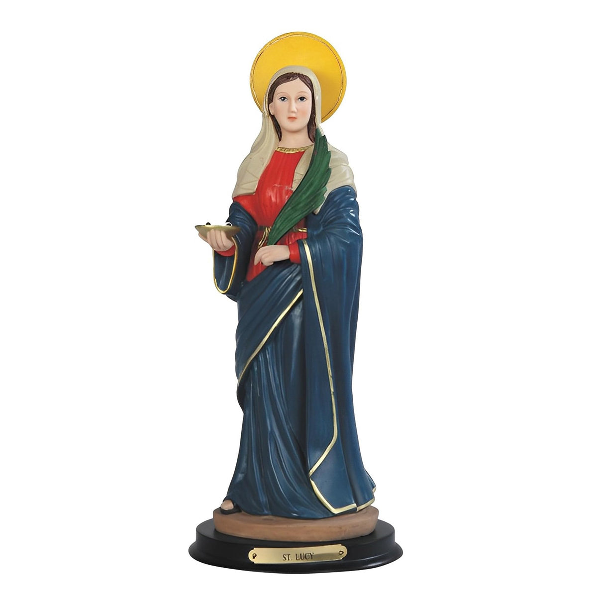ICE ARMOR 12" H Saint Lucy Statue Saint Lucia Holy Figurine Religious Decoration