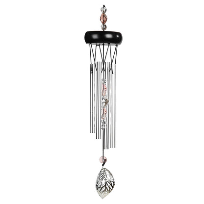 ICE ARMOR 15" Long Pink Wooden Top Gem Wind Chime