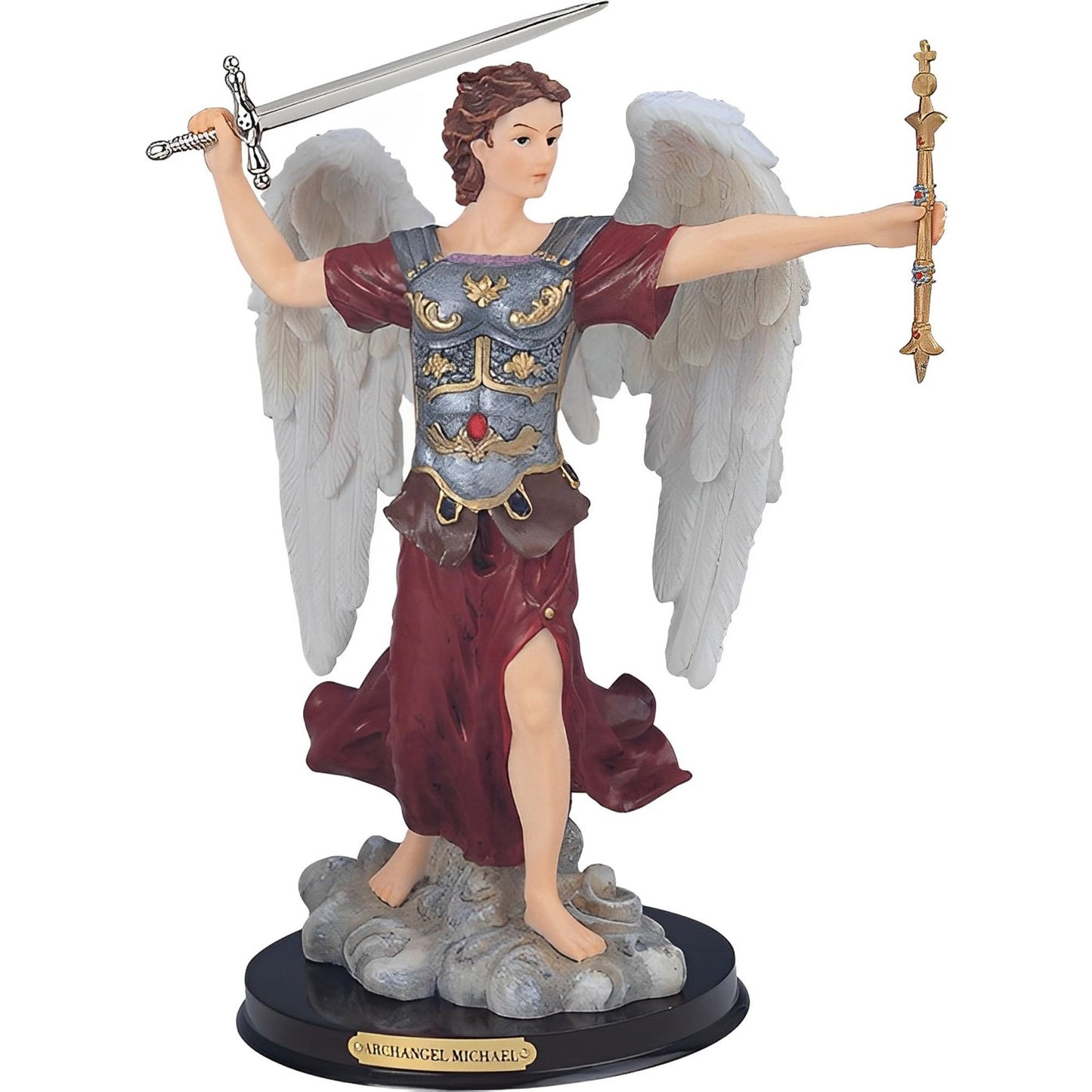 ICE ARMOR 12" H Archangel Michael Statue Saint Michael The Strongest Angel Holy Figurine Religious Decoration