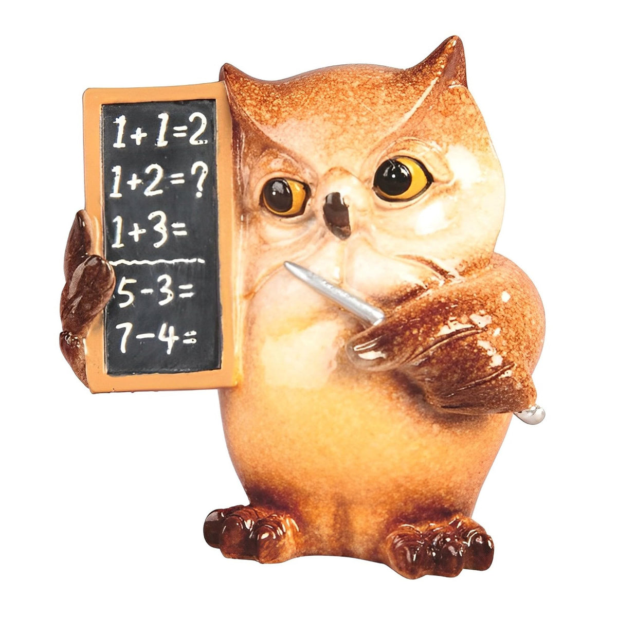 ICE ARMOR 3.75" H Owl Teacher Teaching Math Statue Fantasy Decoration Figurine