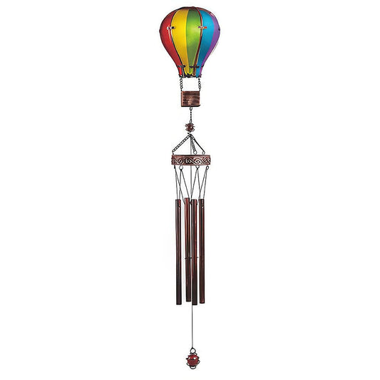 ICE ARMOR 36" Long Rainbow Glass Air Balloon Wind Chime for Holiday Patio Garden Décor