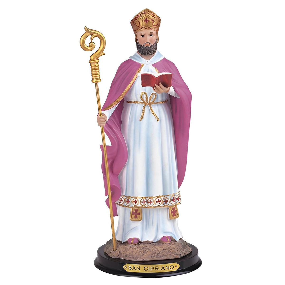ICE ARMOR 12" H Saint Cipriano Statue Holy Figurine Religious Decoration