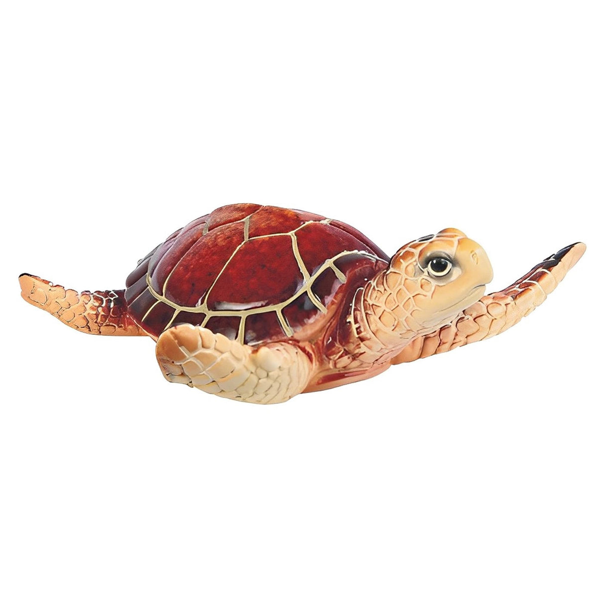 ICE ARMOR 4" W Miniature Cute Brown Sea Turtle Brown Small Statue Marine Life Decoration Figurine