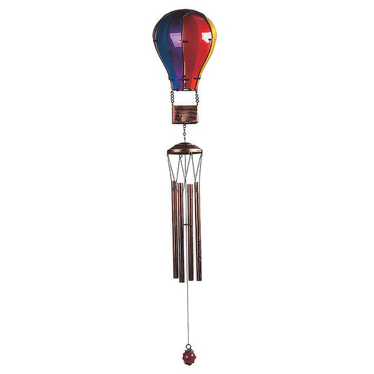 ICE ARMOR 41" Long Rainbow Glass Air Balloon Wind Chime for Holiday Patio Garden Décor