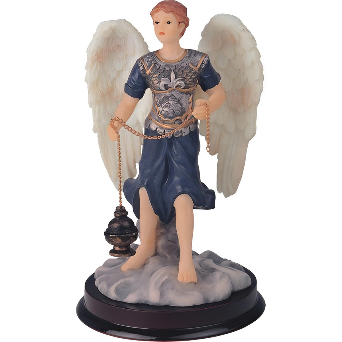 ICE ARMOR 6" H Archangel Sealtiel Statue Angel of Prayer Holy Figurine Religious Decoration