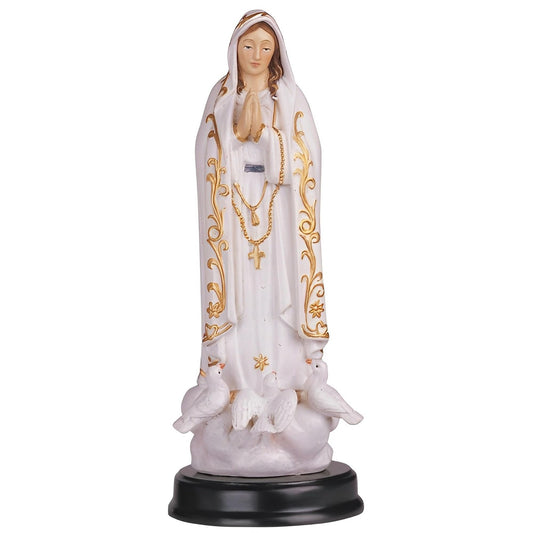 ICE ARMOR 5" H Our Lady of Fatima Statue Our Lady of The Holy Rosary of Fatima Holy Figurine Religious Decoration