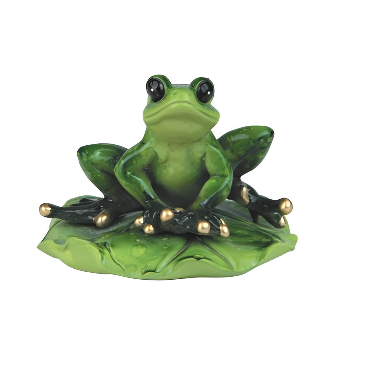 ICE ARMOR 3.75" W Frog on Lily Pad Statue Animal Decoration Figurine