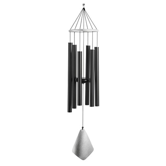 ICE ARMOR 34" Long Tuned Wind Chime Traditional Black Tube