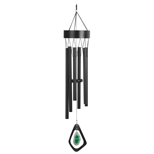 ICE ARMOR 33" Long Black Metal Wind Chime