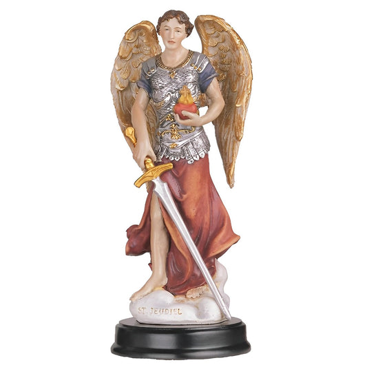 ICE ARMOR 5" H Archangel Jehudiel Statue Saint Jegudiel The Angel of Work Holy Figurine Religious Decoration
