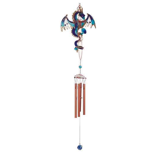 ICE ARMOR 35" H Flamingo Suncatcher Wind Chime with Silver Gem Garden Patio Decoration