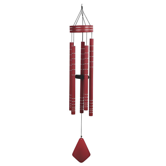 ICE ARMOR 40" Long Tuned Wind Chime Traditional Red Tube