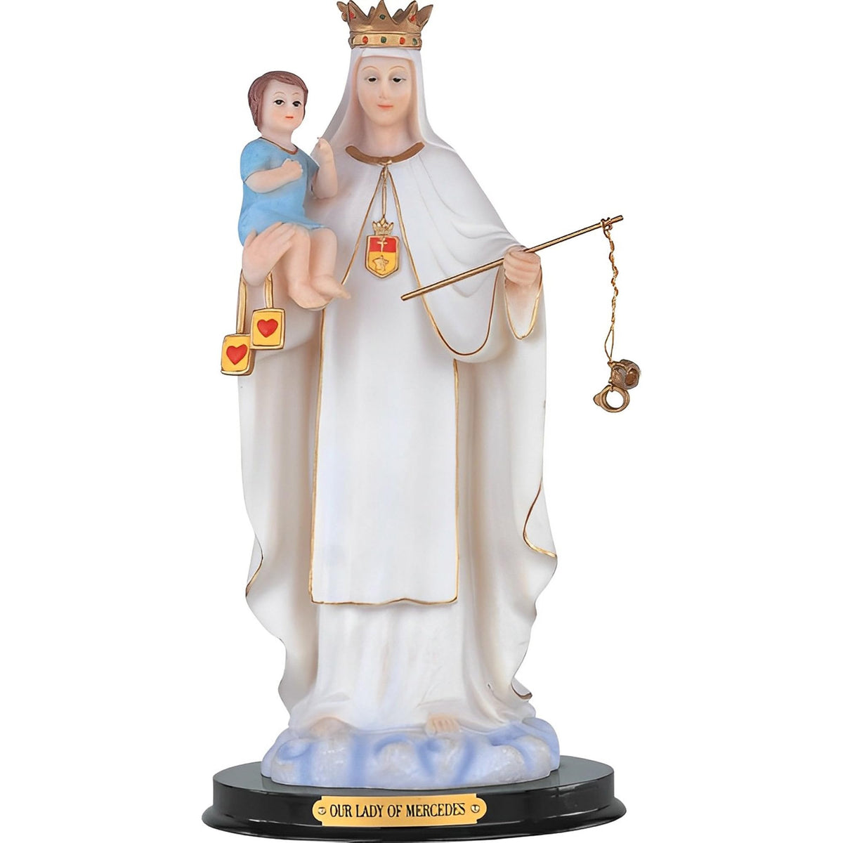 ICE ARMOR 12" H Our Lady of Mercedes Statue Holy Figurine Religious Decoration