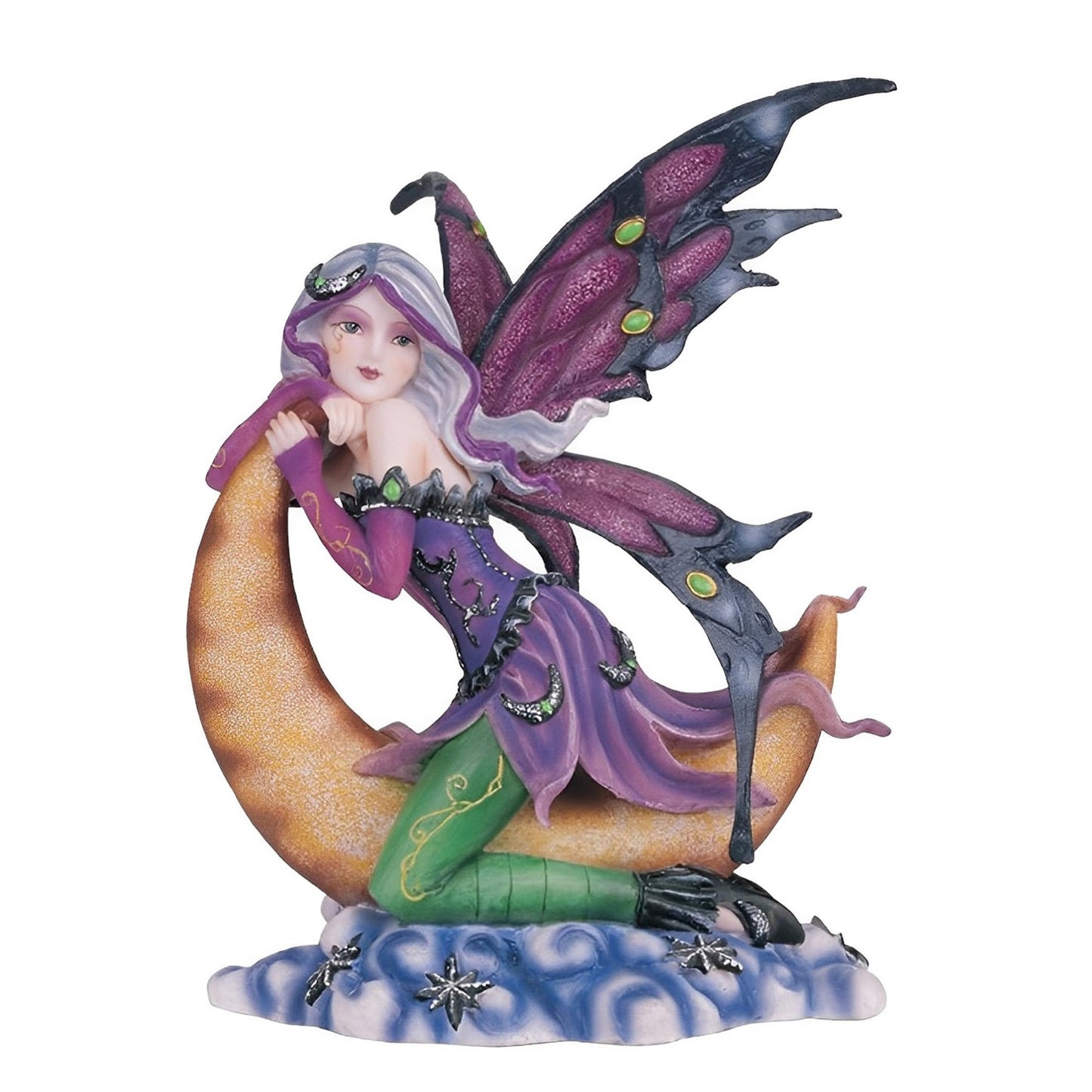 ICE ARMOR 7" H Pink Fairy on The Moon Statue Fantasy Decoration Figurine