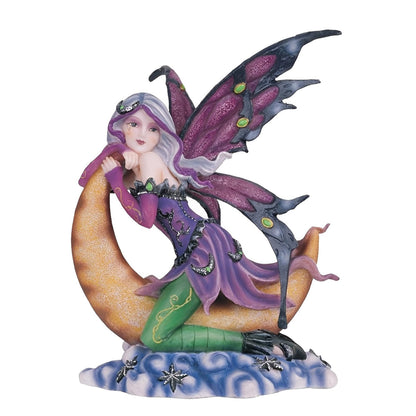 ICE ARMOR 7" H Pink Fairy on The Moon Statue Fantasy Decoration Figurine