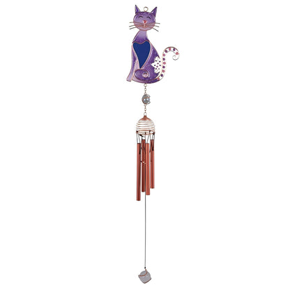 ICE ARMOR 26" Long Purple Cat Gem Wind Chime