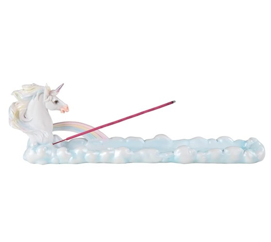 ICE ARMOR 12" W Unicorn Incense Burner Incense Sticks Holder Fantasy Decoration Figurine