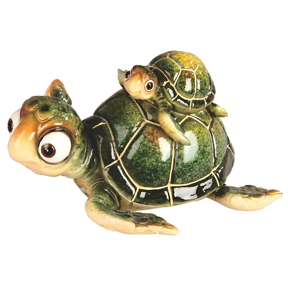 ICE ARMOR 6" W Green Sea Turtle with Baby Statue Fantasy Decoration Figurine