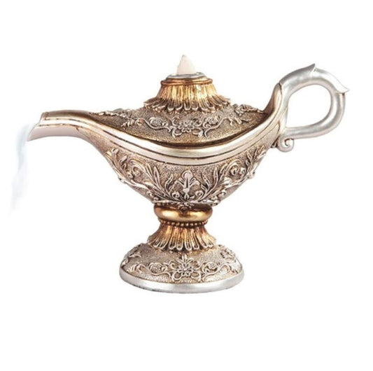 ICE ARMOR 8" W Gold & Silver Gene Backflow Home Décor Figurine