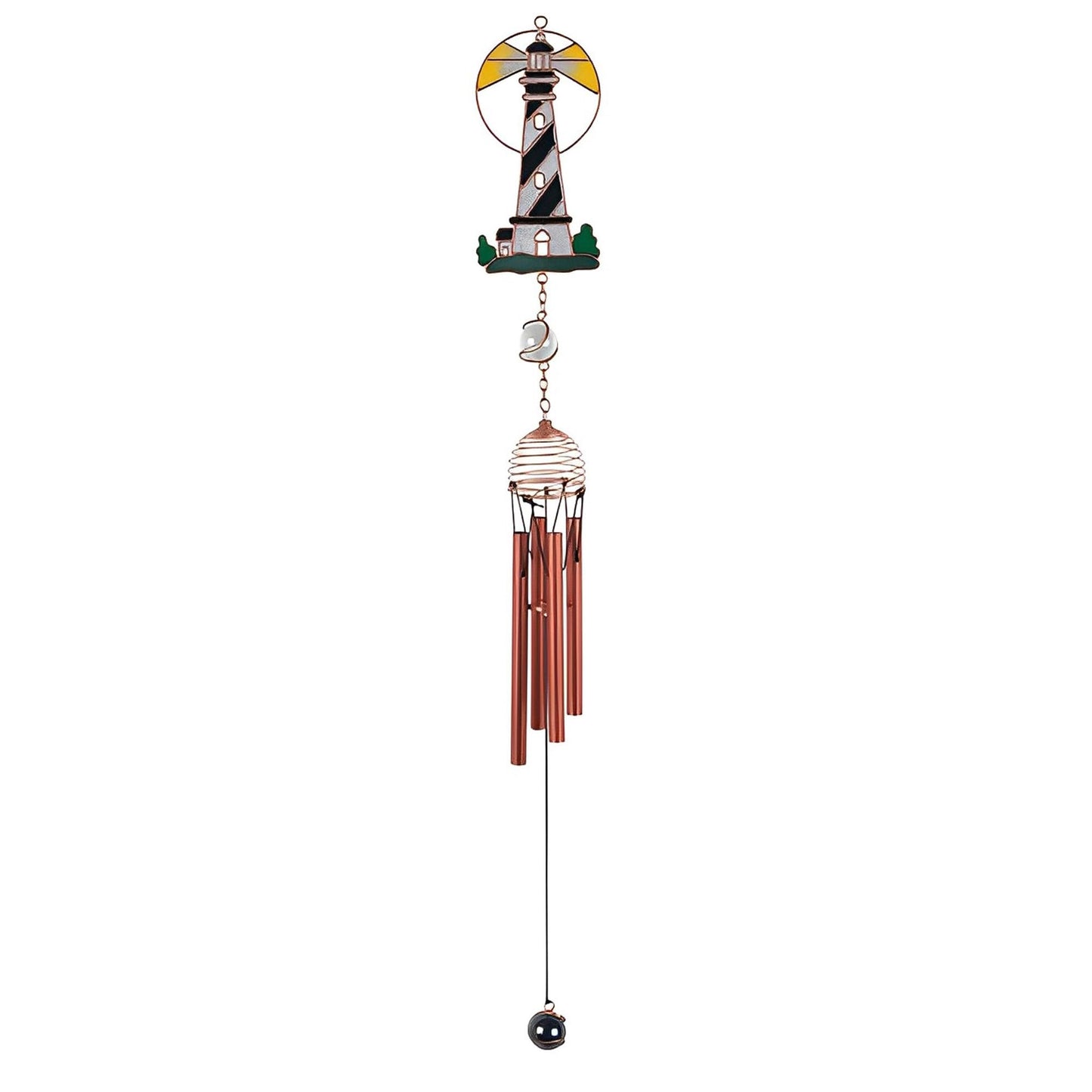 ICE ARMOR 22" Long Lighthouse Wind Chime with Copper Gem