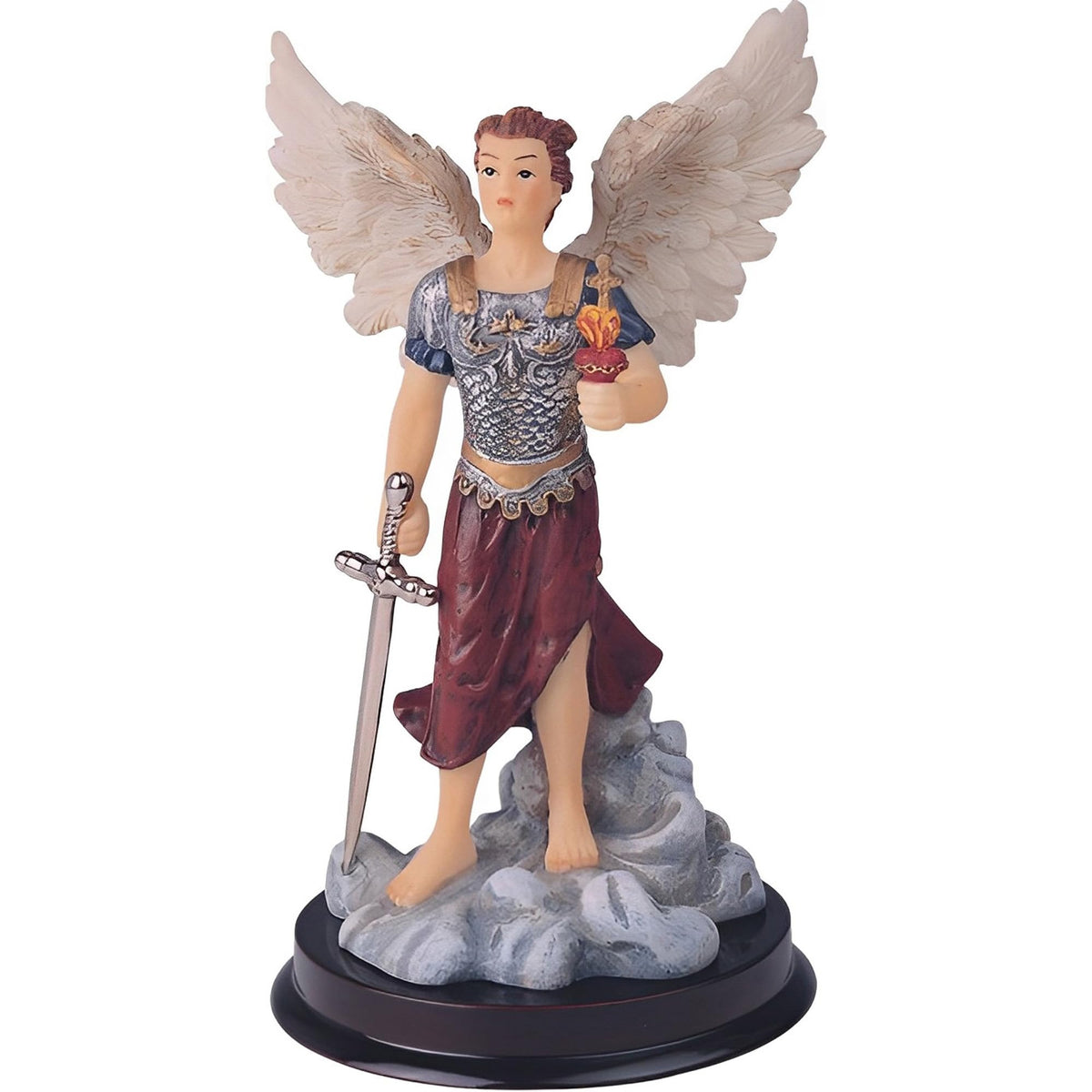 ICE ARMOR 6" H Archangel Jehudiel Statue Saint Jegudiel The Angel of Work Holy Figurine Religious Decoration
