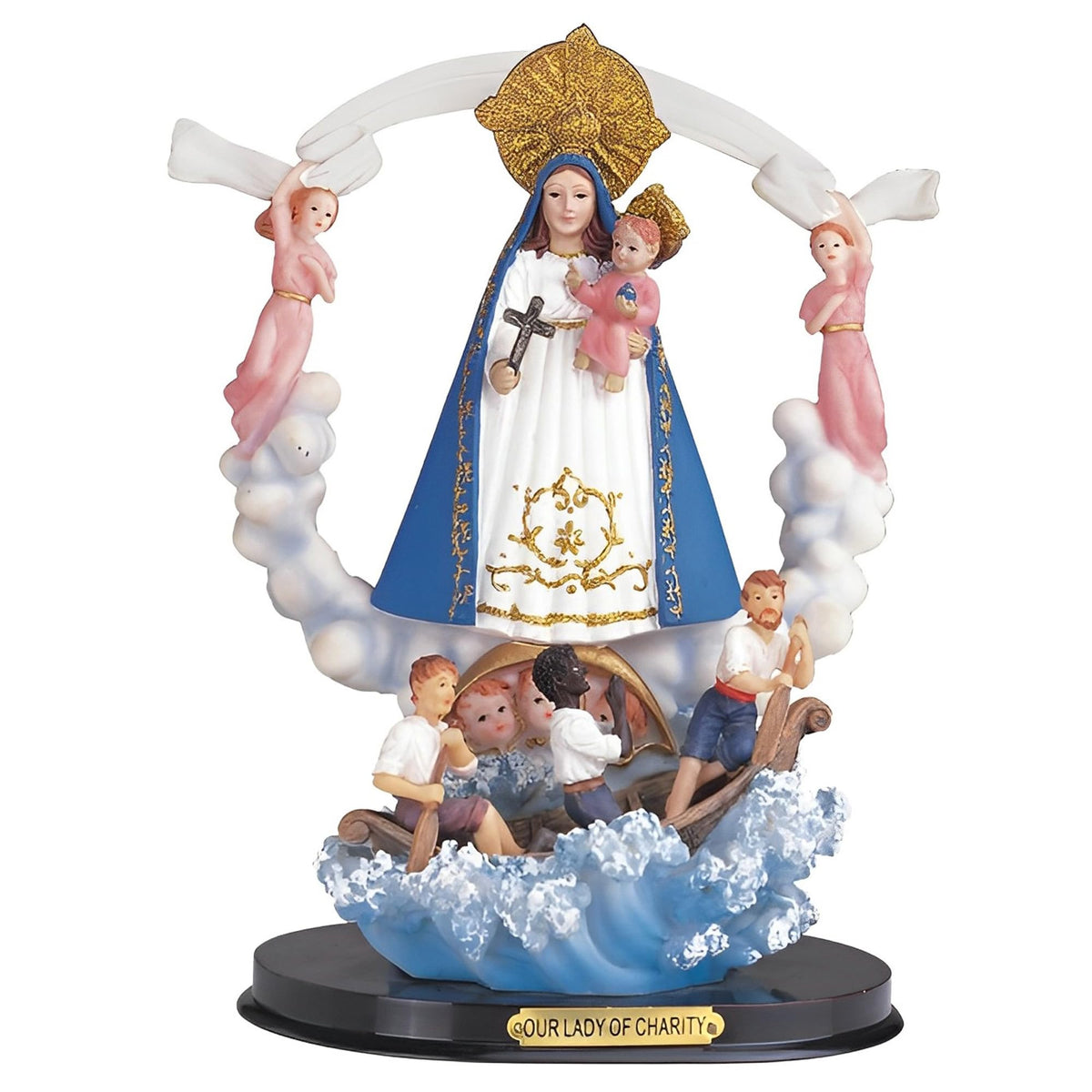 ICE ARMOR 12" H Our Lady of Charity Statue Our Lady of El Cobre Holy Figurine Religious Decoration